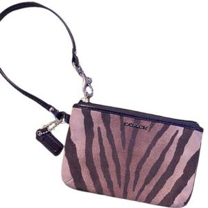 COACH Zebra Wristlet 🌳